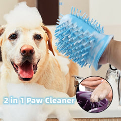 2 In 1 Dog Paw Cleaner Cup Soft Pet Dog Foot Cleaning Washer Brush Cup Portable Pet Foot Washer Paw Clean Brush Foot Cleaning Bucket Pet Products - Nextronix.UK