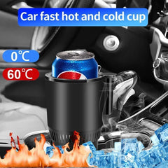 2 In1 Car Heating Cooling Cup 12V Smart Car Cup Holder Digital Temperature Display Drink Cup Warmer Cooler Mini Car Refrigerator - Nextronix.UK