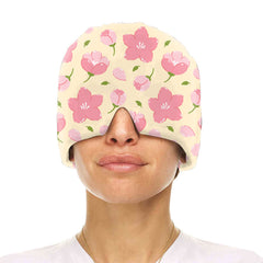 Pink cherry blossom sleep mask for comfortable rest, ideal for home relaxation and lifestyle essentials