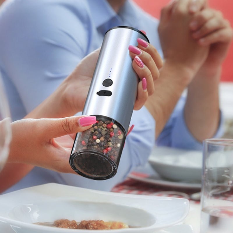 Electric Food Corn Soybean Salt And Pepper Grinder Mill Machine Rechargeable Electric Pepper And Salt Grinder Set With LED Kitchen Gadgets - Nextronix.UK