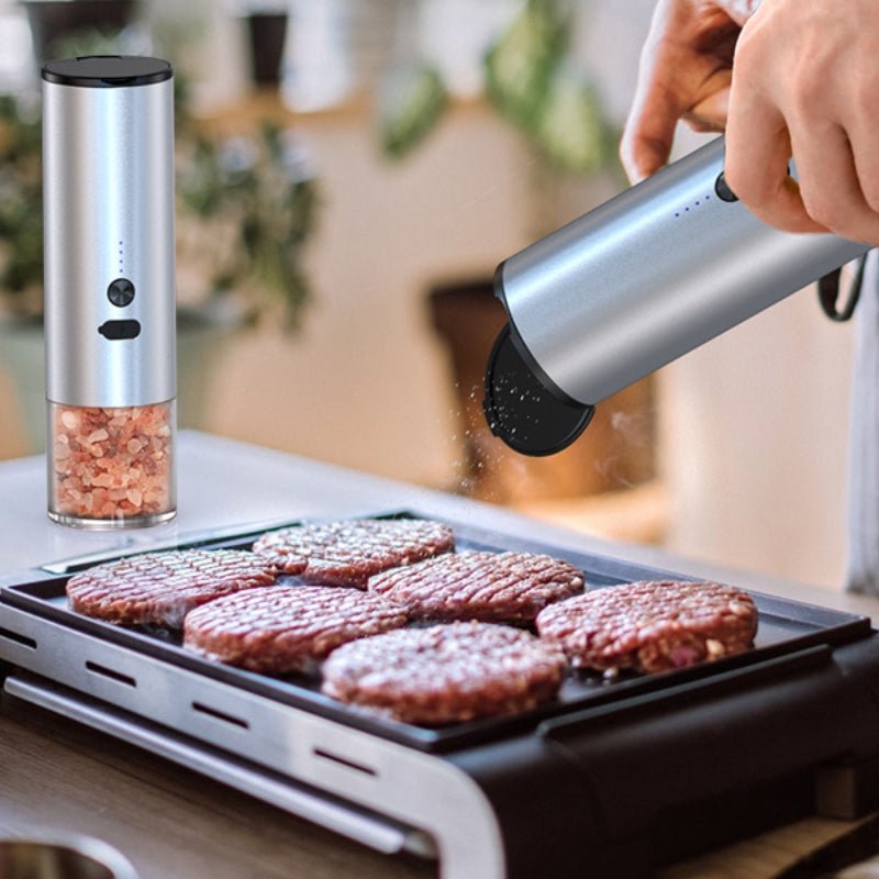 Electric Food Corn Soybean Salt And Pepper Grinder Mill Machine Rechargeable Electric Pepper And Salt Grinder Set With LED Kitchen Gadgets - Nextronix.UK