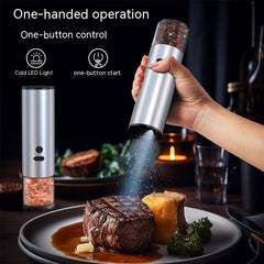 Electric Food Corn Soybean Salt And Pepper Grinder Mill Machine Rechargeable Electric Pepper And Salt Grinder Set With LED Kitchen Gadgets - Nextronix.UK