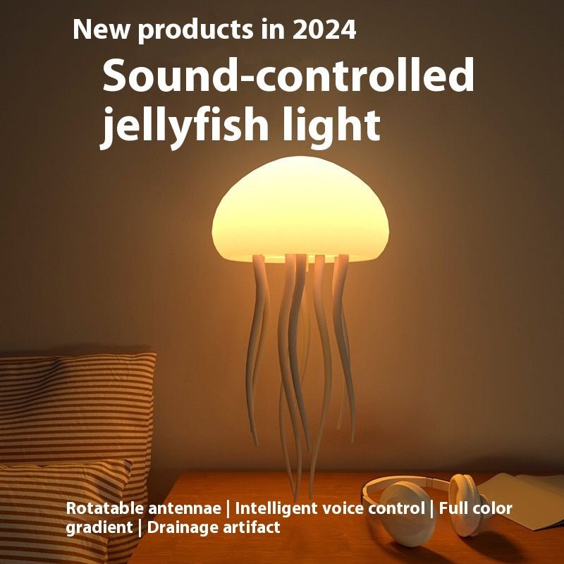Jellyfish Mood Lamp LED Jellyfish Night Light Portable Jellyfish Lamp Jellyfish Decorations Smart Table Lamp For Bedside Desk - Nextronix.UK