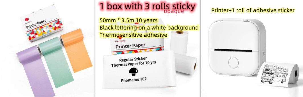Portable Mini Thermal Label Printer Home Photo Printer Student Wrong Question Printer Bluetooth - compatible Mini Label Printer - Nextronix.UK