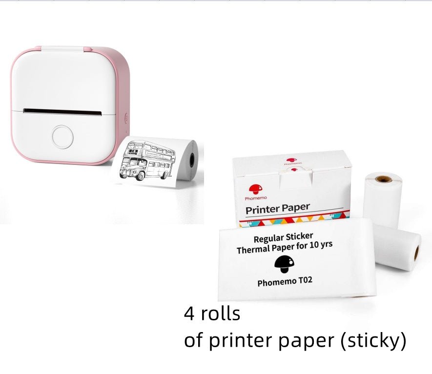 Portable Mini Thermal Label Printer Home Photo Printer Student Wrong Question Printer Bluetooth - compatible Mini Label Printer - Nextronix.UK