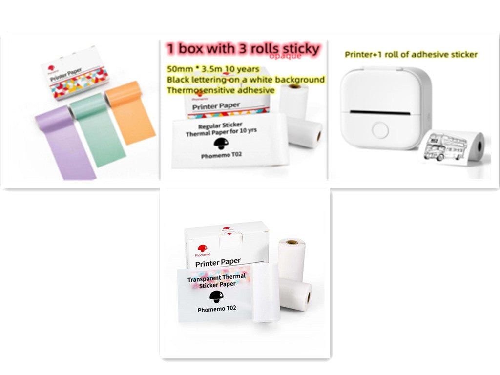 Portable Mini Thermal Label Printer Home Photo Printer Student Wrong Question Printer Bluetooth - compatible Mini Label Printer - Nextronix.UK