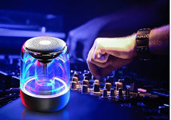 Portable Speakers Bluetooth Column Wireless Bluetooth Speaker Powerful Bass Radio with Variable Color LED Light - Nextronix.UK