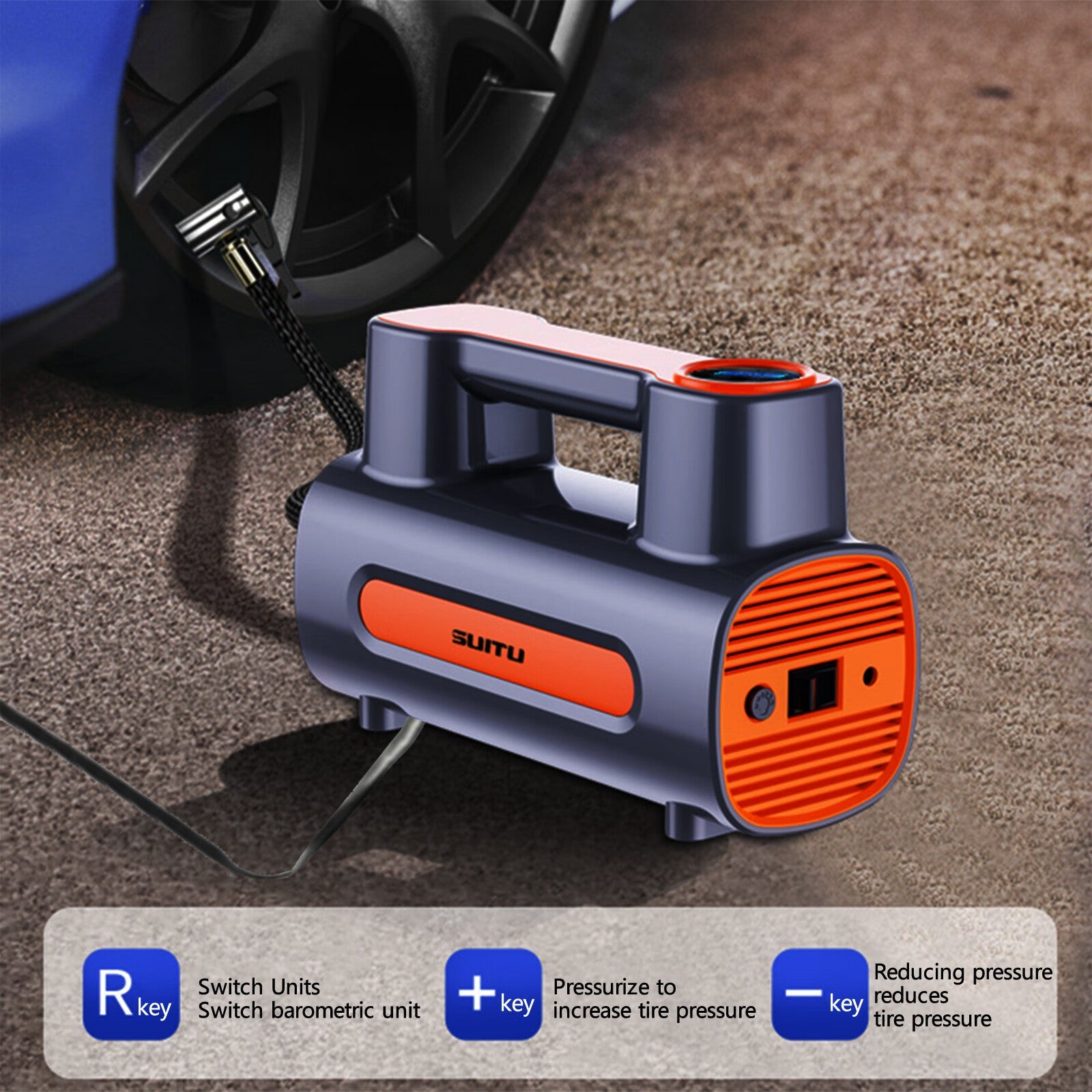Tire Inflator 12V DC Portable Compressor Electric DC Auto Tire Pumps For Car Tires - Nextronix.UK